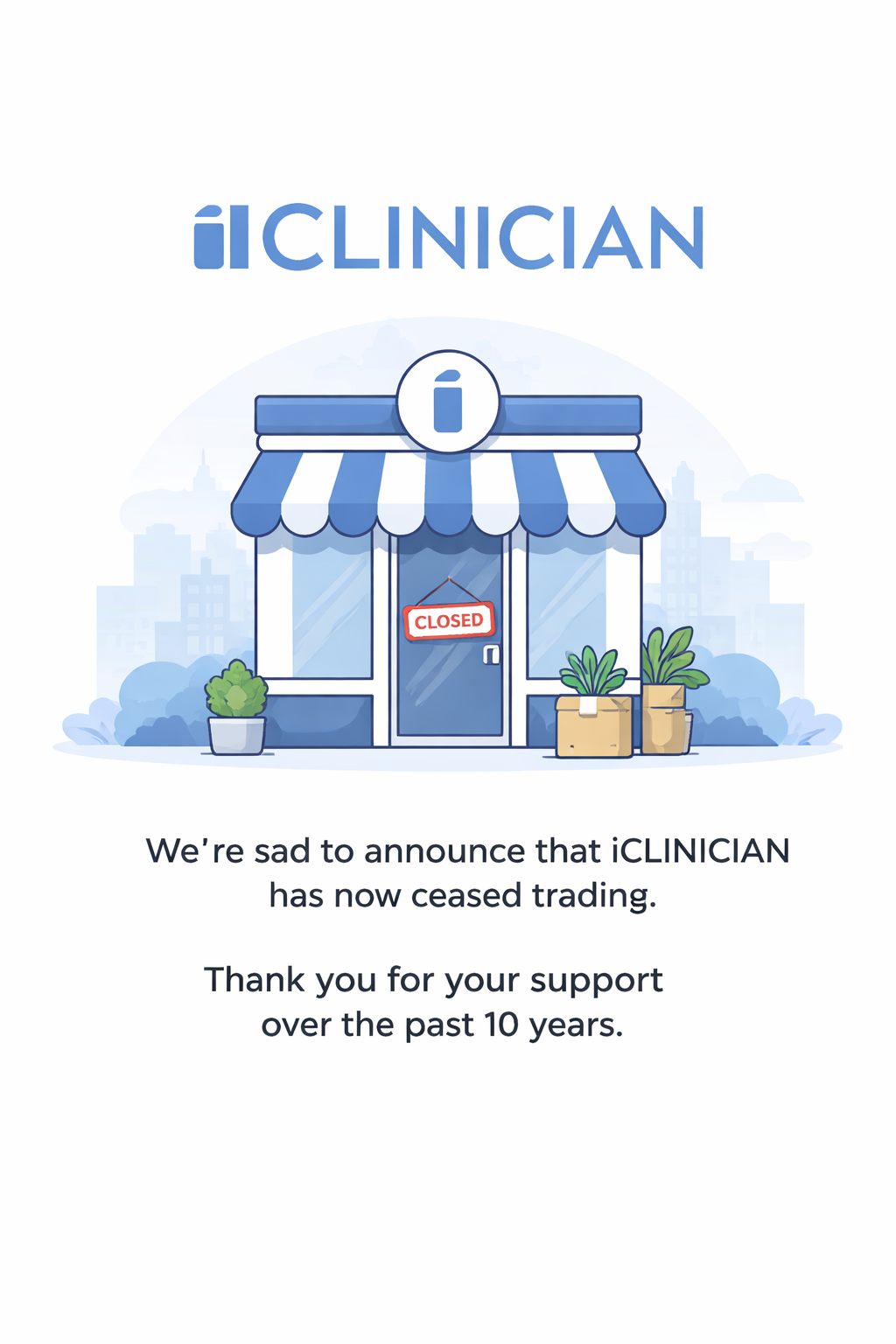 Business closed illustration